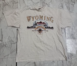 Camisa De Colección Oneita Wyoming Frontier Days Wild West Speck Hombres Grande Hecha en EE. UU. - Imagen 1 de 7