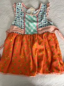 Matilda Jane Tangy Shasta Tunic Top Sz 8 Spring Summer Oranges Happy & Free - Picture 1 of 9