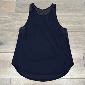 LULULEMON Black Mesh Sculpt Tank II UPF 50 Active Gym Running Training Top Taglia 6 - Foto 1 di 9