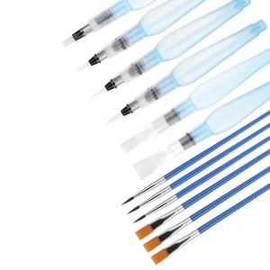 3X(6 Pezzi Penne per Pennelli WaterColor e 6 Pezzi Set di Pennelli per Pittura, Ricaricabile7308 - Foto 1 di 8