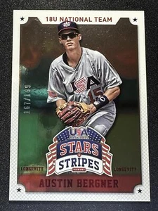 2015 Panini USA Baseball Stars & Stripes #8 Austin Bergner Longevity Ruby #/199 - Picture 1 of 2