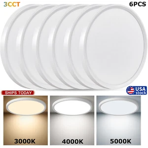 6PC 12 Inch LED Flush Mount Ceiling Light,Super Slim 28W 3600lm LED Ceiling Lamp - Picture 1 of 19