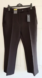 M&S High Rise SLIM FLARE Leg ELEGANT Ankle Grazer Trousers with Pockets - Picture 1 of 5