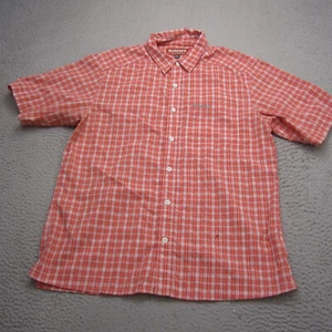 Simms Fishing Shirt Mens L Orange Button Up Vented Camp Lightweight Performance - Picture 1 of 11