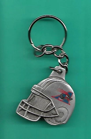 (1) MONTREAL ALOUETTES CFL FOOTBALL  METAL KEY CHAIN  CARD (V5330) Cover