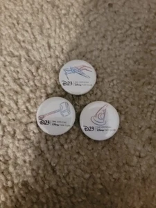 D23 Official Disney Fan Club Buttons - Picture 1 of 2