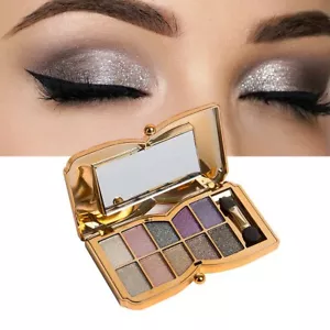 10 Colours Glitter Shimmer Eyeshadow Palette Eye Shadow Diamond Makeup Kit - Picture 1 of 8