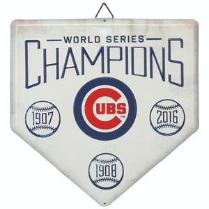 Chicago Cubs Metal Home Plate Sign - Picture 1 of 1