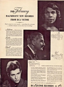 RCA Victor Records Vinyl Anderson Fiedler Kapell Artists Vintage Print Ad 1947 - Picture 1 of 4