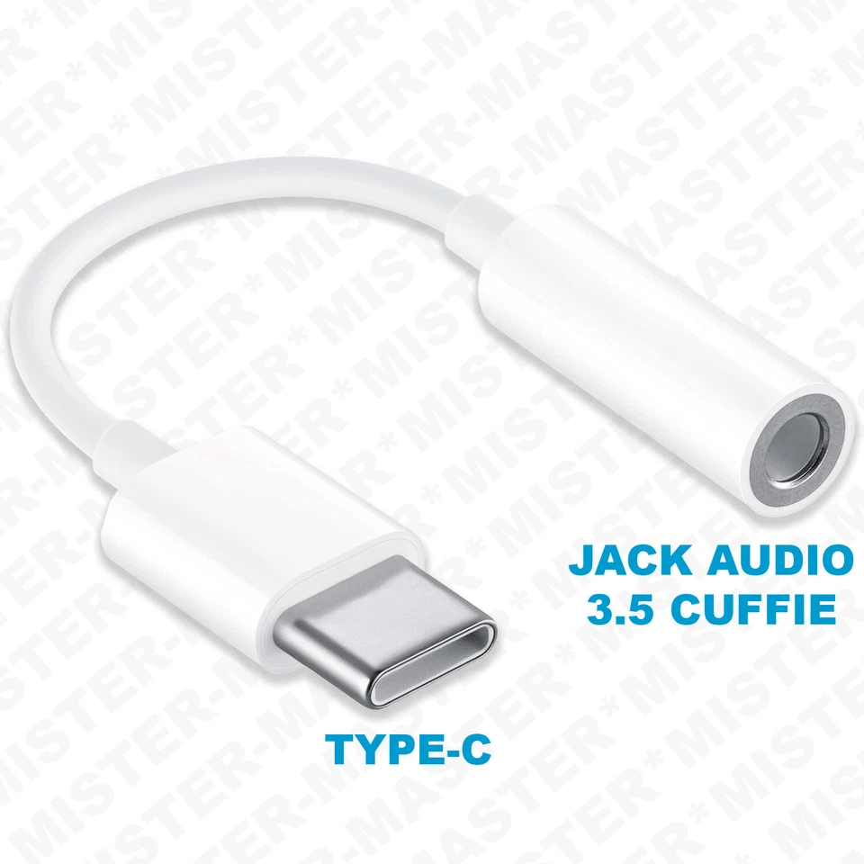 ADATTATORE DA USB TYPE-C A JACK 3.5 AUDIO PRESA FEMMINA SMARTPHONE TABLET STEREO - Immagine 1 di 1