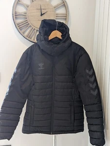 Giacca Hummel Nera Elite Linea Laterale Stile Puffa Nuova Con Etichette Taglia Large - Foto 1 di 7