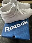 REEBOK CLASSIC Women's Size 11 WHITE HI-TOP SNEAKERS Athletic Shoes LEATHER