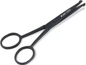 Tijeras de barba pequeñas 10 cm nariz tijeras para el pelo con microdentado pelo para las orejas negro - Imagen 1 de 9