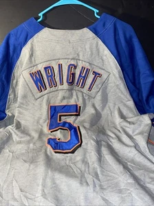 Vintage Nike New York Mets David Wright 5 Gray Baseball Jersey Men Sewn 2XL - Picture 1 of 10