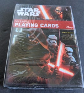 Star Wars The Force Awakens Villains Themed Collectors Edition Playing Cards NIB