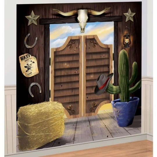 Декоративные настенные пластиковые вестерн декорации 65 x 65 дюймов декорации для западных вечеринок - Изображение 1 из 1