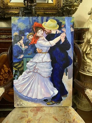 Renoir - Increíble lienzo al óleo - Firmado - Estampado - Artista Foto 1 de 4