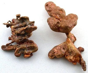 TWO ARIZONA CASTED COPPER NUGGET CN8/101123 - Picture 1 of 4