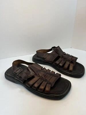 Mens Authentic All Real Leather Mexican Huaraches Cognac Sandals Open Toe Size 8 - Image 1 of 4