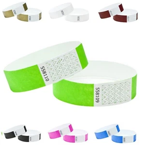 Wristbands Tyvek 100 Pack Security Events ID Parties Crowd Control 19mm Numbered - Picture 1 of 36