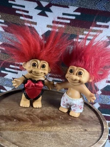Vintage Troll Doll Lot Of 3 (Lingerie, Hot Stuff, Gem Belly) Valentine’s Day - Picture 1 of 9