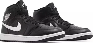 Nike Air Jordan 1 Mid "Black/Black/White" Shoes DV0991-001 Women's Size 8 - Picture 1 of 7