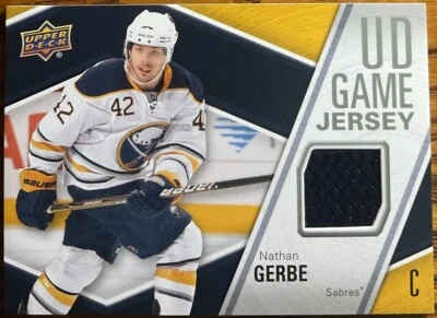 2011-12 Upper Deck UD Game Jersey Nathan Gerbe #GJ-NG Buffalo Sabres - Image 1 of 2
