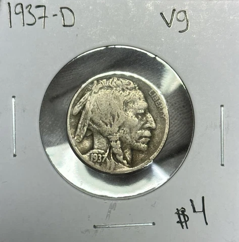 1937 D Buffalo Nickel VG Cover