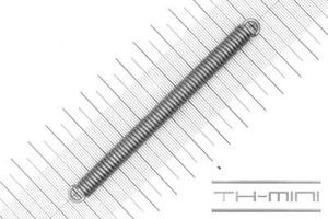 Molla di trazione 1,5 mm gancio occhiello 8 x 102 mm 12,2 kg spirale acciaio inox metallo - Foto 1 di 1