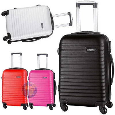 Trolley Grande Rígido Con 4 Ruedas Giratoria + Candado Viaje Maleta Avión - Imagen 1 de 2