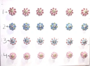 24 Pc. Ceramic Knob Drawer Handle Door Pull Multicolored Halloween Gifts - Picture 1 of 8