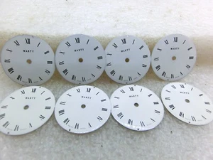 LOTE DE 8 ESFERAS DE DIALES DE RELOJ SUIZO MECANICO AÑOS 60 RESTOS DE RELOJERIA - Imagen 1 de 8
