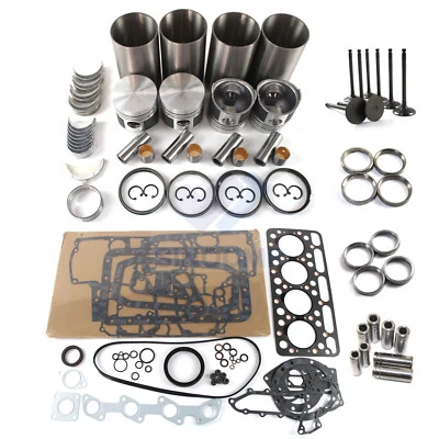 V1501 Engine Rebuild Kit w/ Valves for Kubota L345(DT) L2602 L2802 L3202 Tractor - Image 1 of 4