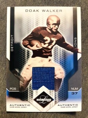 2007 Leaf Limited #122 Doak Walker Threads Game Used Worn Jersey Relic /100 Rare - Image 1 of 2