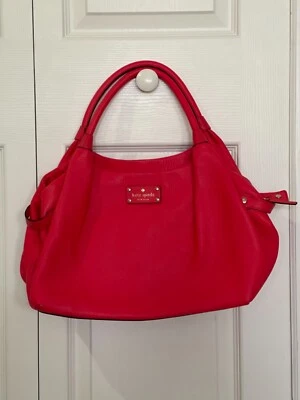 Kate Spade Berkshire Road Stevie Fuchsia Leather Shoulder Bag, Handbag Purse EUC - Image 1 of 4