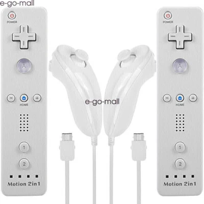 Wii Remote Built-in Motion Plus Nunchuck Controller Case for Nintendo Wii Wii U - Image 1 of 4