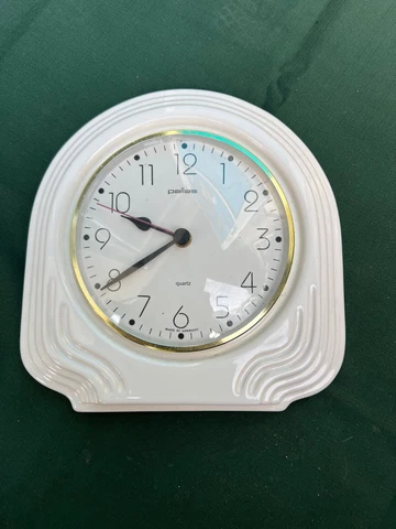 Vintage Clock Porcelain Delft Germany Wall Plate Cover