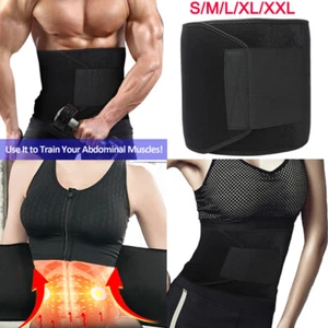 Men Waist Trimmer Belt Wrap Tummy Stomach Weight Loss Fat Burner - Picture 1 of 17