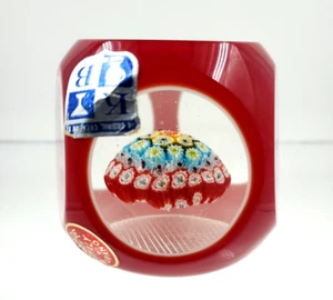 De colección. Pisapapeles doble superposición Koscherak Brothers Murano Italia Millefiori - Imagen 1 de 11