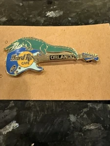 Hard Rock Cafe ORLANDO 1995 GATOR on GUITAR PIN HRC Fender Alligator - Picture 1 of 4