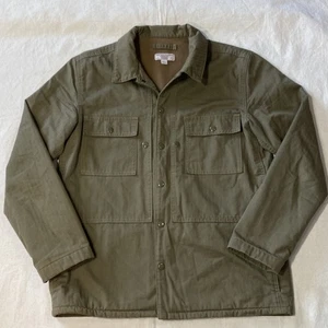 Chaqueta Wallace Barnes Para Hombres Mediana Verde Estilo Militar Sherpa Chaqueta a Presión Shaket - Imagen 1 de 16