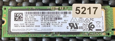 SAMSUNG 256GB PCIE NVME SOLID STATE SSD DRIVE  | P/N 0NJ9VC | MZ-VLB256C - Image 1 of 4