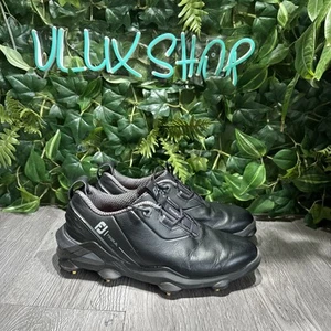 FOOTJOY Tour Alpha Premium Quality Men's Spiked Black Golf Shoes Size 7 M - Picture 1 of 9