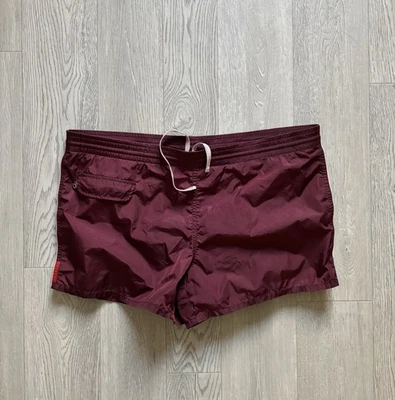 Vintage Prada Nylon Pocket Shorts Swim Red Tab Size 48 Men’s  - Image 1 of 4