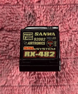 Sanwa RX-482 FHSS-4 SSL 4-Channel 2.4GHz Telemetry Receiver b84 b7 22x - Picture 1 of 4