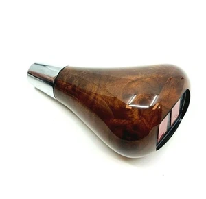 MB W202 208 209 W210 W220 R170 W163 Wood Walnut Shift Knob Chrome Emblem Point - Picture 1 of 2