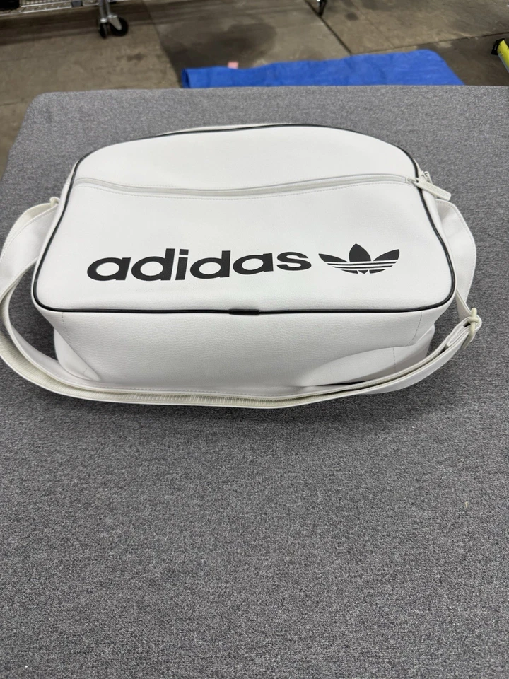 Bolso de Hombro Vintage Adidas Originales Trifolio - Blanco Estilo Retro - Color Raro Foto 1 de 4