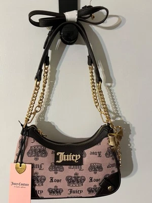 Bolso de Hombro Juicy Couture Vintage Couture en Diamante Rosa ¡NUEVO! Bling $90 Foto 1 de 4
