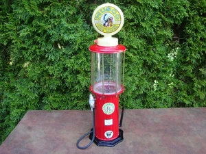 1990's Musgo Michigan's Mile Maker Antique Gasoline Pump Beverage Dispenser - Picture 1 of 14