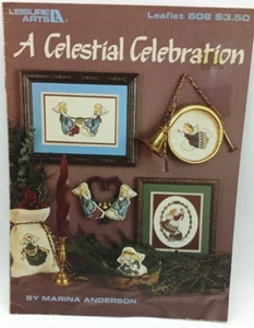A Celestial Celebration Cross Stitch Leaflet #608 by Leisure Arts 1988 - Picture 1 of 5